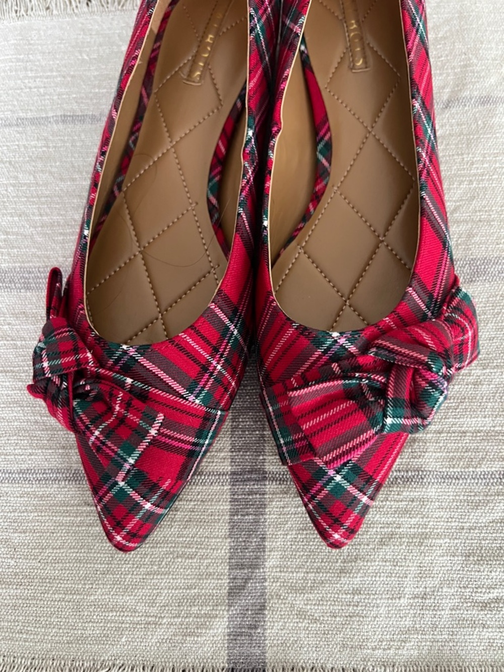 Talbots Portia Bow Flats in Cider Plaid - Picture 5 of 11